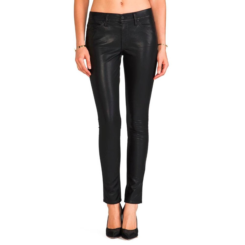MOTHER + FREJA The Muse Hot Ticket Faux Leather Pants